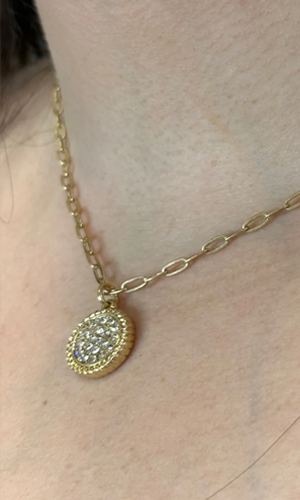 Corrine Disc Charm Necklace