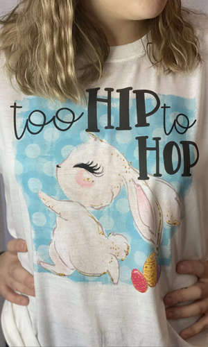 Too hip to hop tees